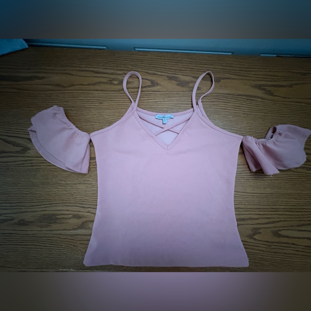 Charlotte Russe Blush Cold Shoulder Camisole